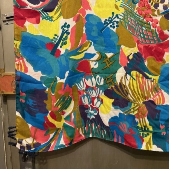JCrew Tropical Floral tassel scarf / shawl - Picture 14 of 16